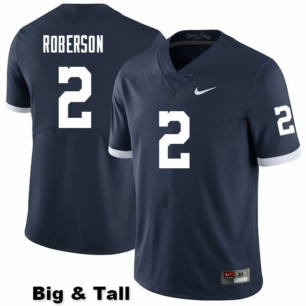 NCAA Nike Men's Penn State Nittany Lions Ta'Quan Roberson #2 College Football Authentic Big & Tall Navy Stitched Jersey CUH1698VI